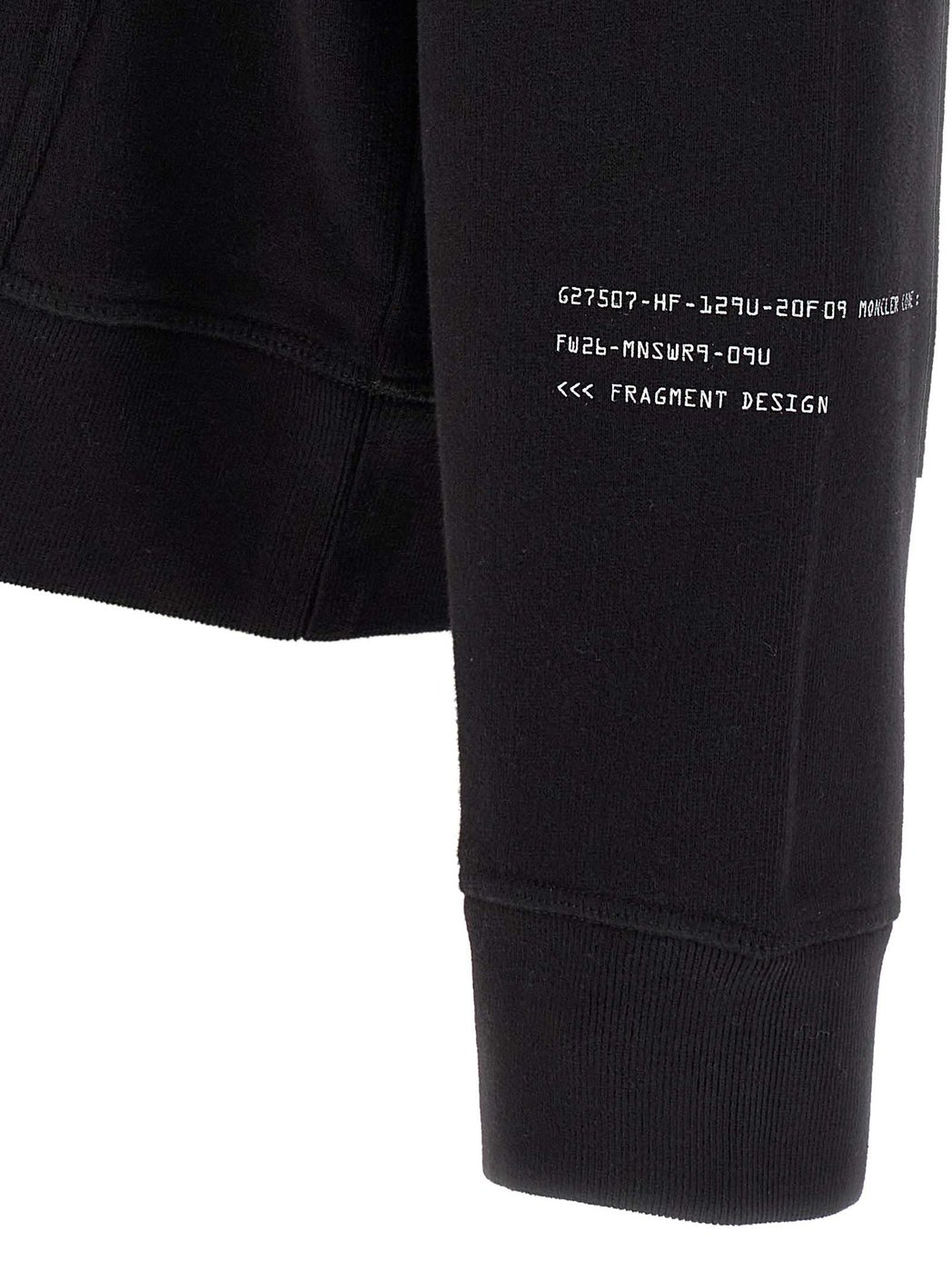 MONCLER GENIUS Black Cotton Sweatshirt
