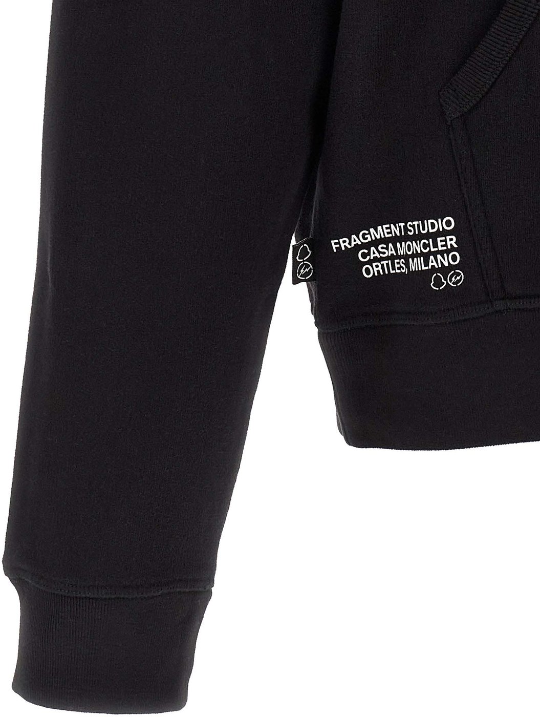 MONCLER GENIUS Black Cotton Sweatshirt