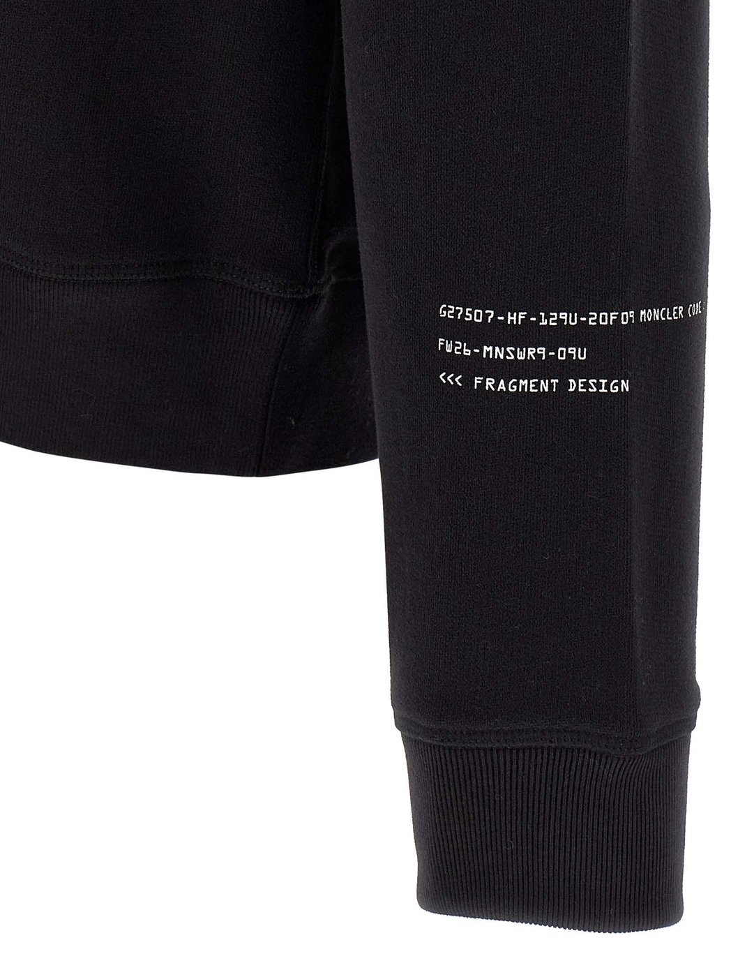 MONCLER GENIUS Black Cotton Sweatshirt
