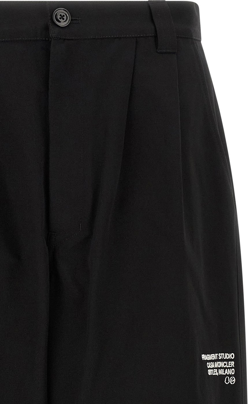 MONCLER GENIUS Black Cotton Casual Pants