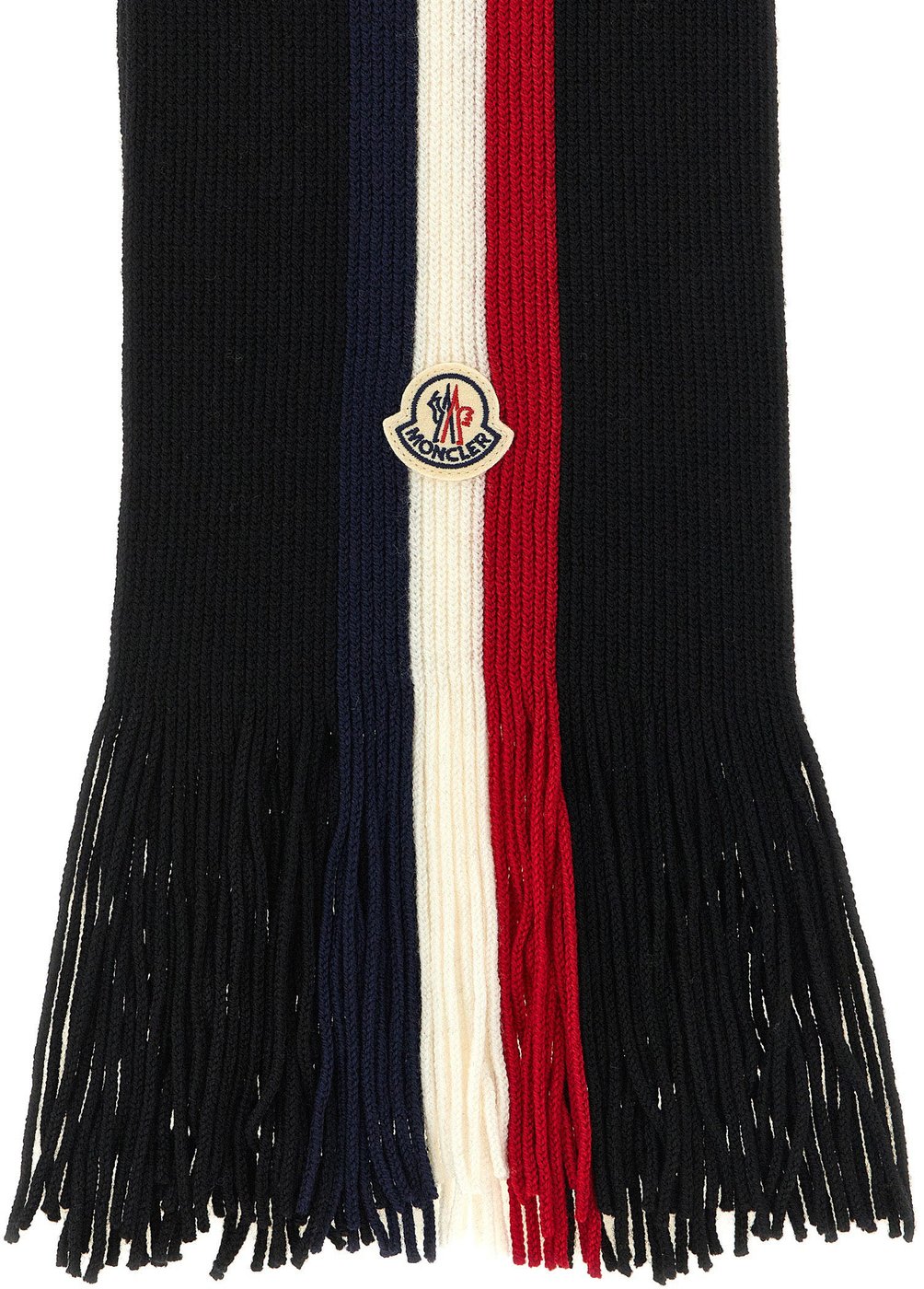 Moncler Black Virgin Wool Foulard