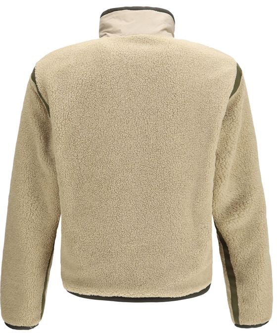 Reversible Checkered High Collar Zip-Through Knit