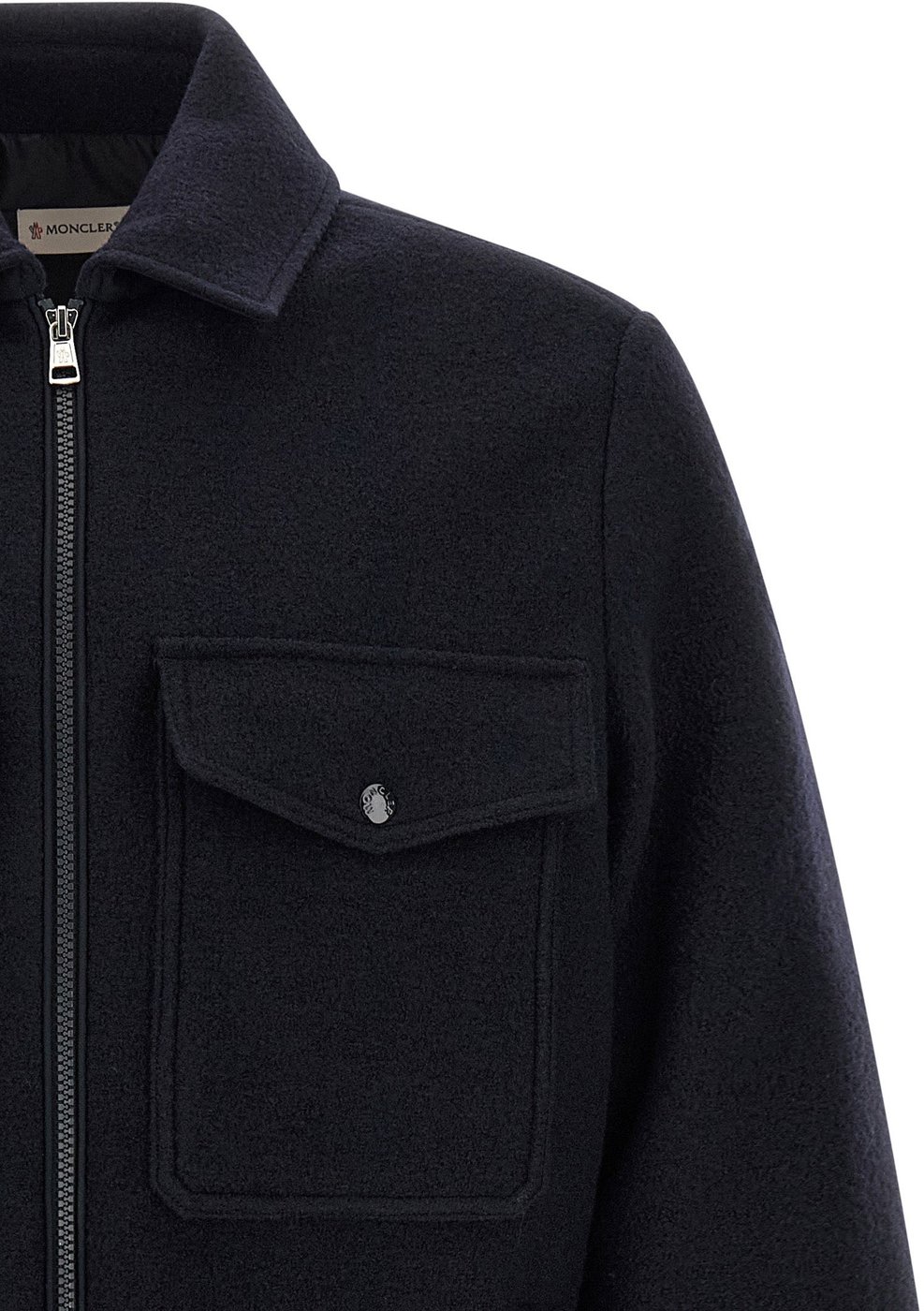 Moncler Blue Virgin Wool Blouse