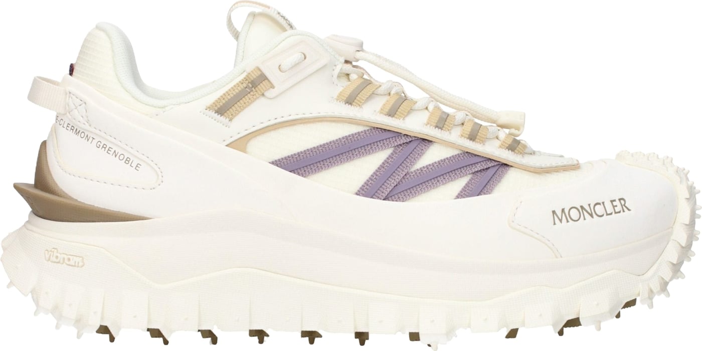 Moncler White Fabric Athletic Sneakers