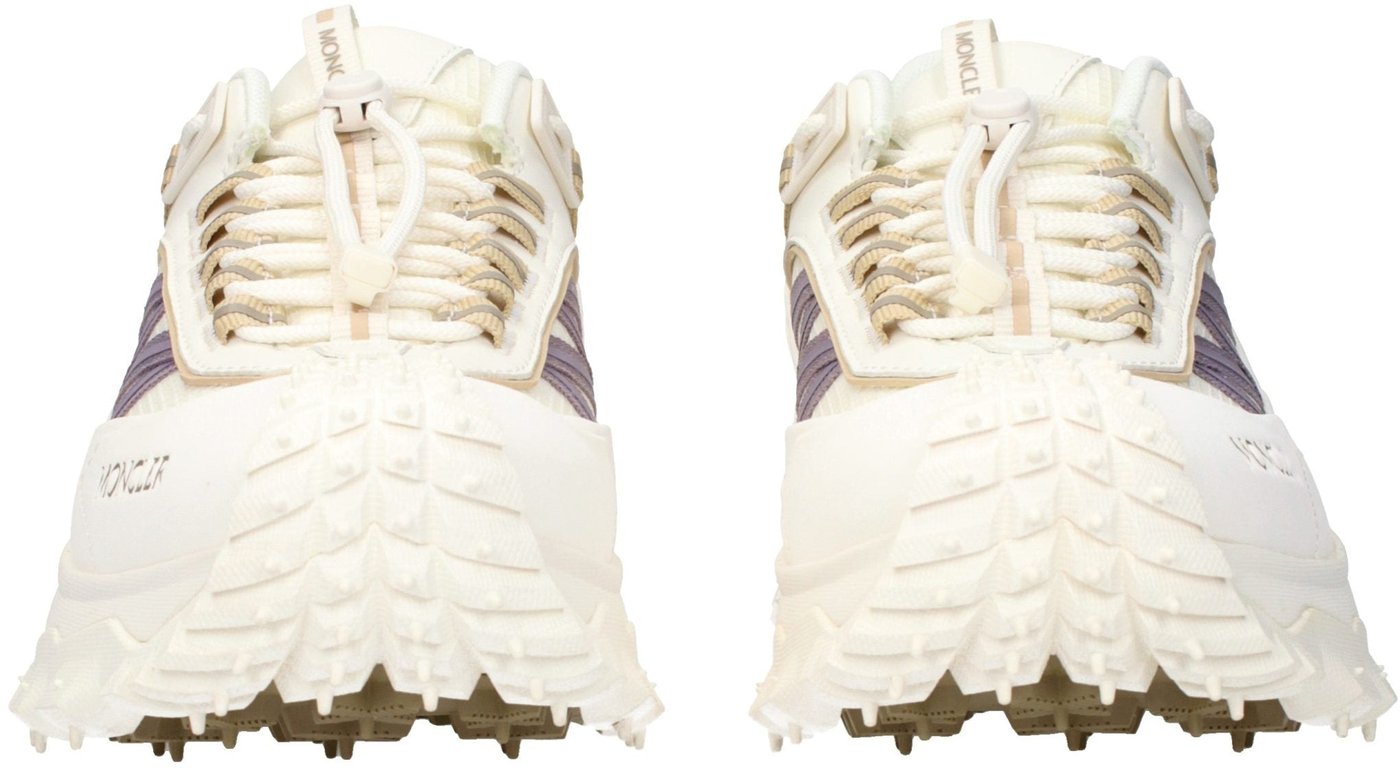 Moncler White Fabric Athletic Sneakers