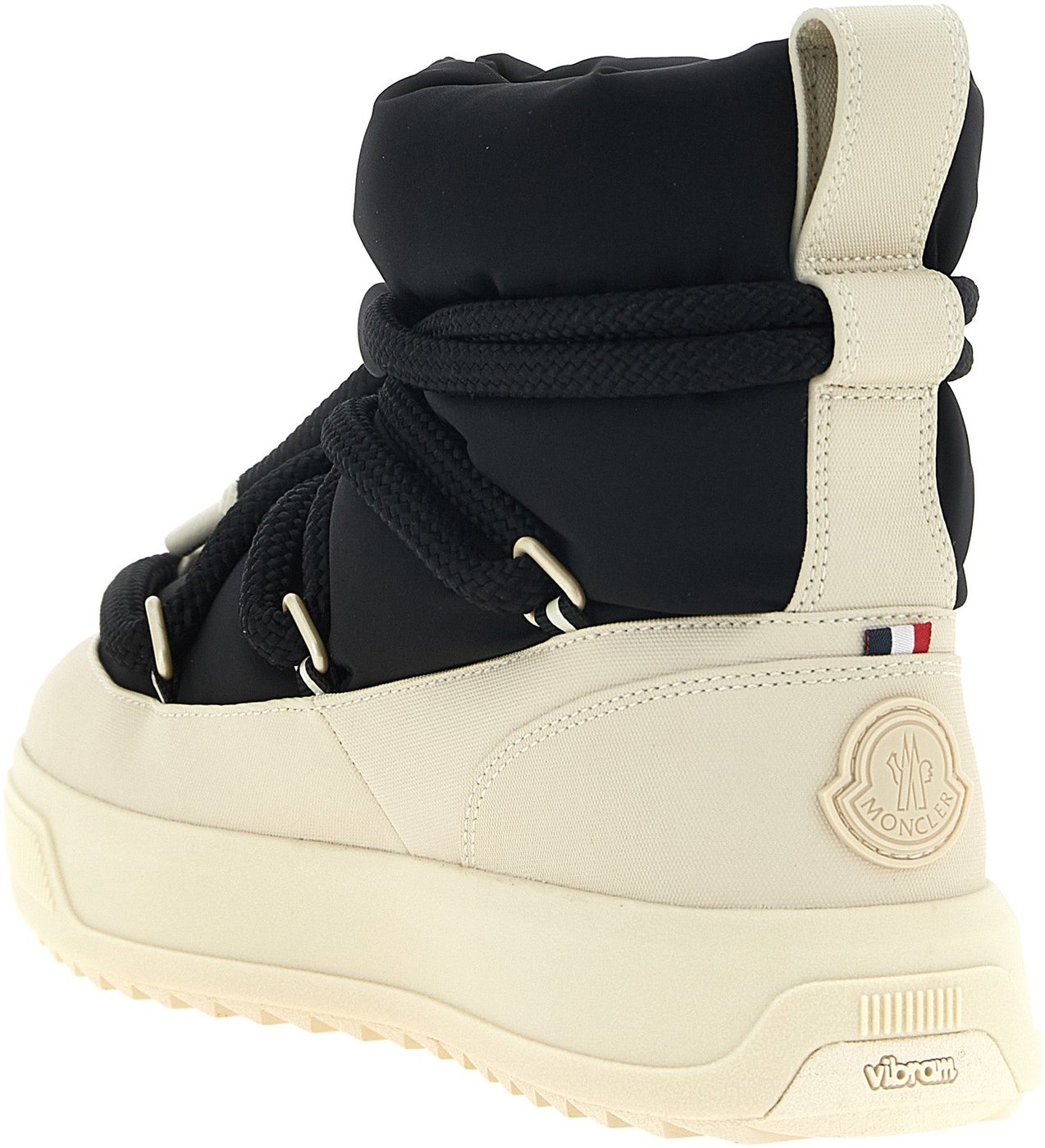 Moncler Black Polyamide Lace-Up Boots