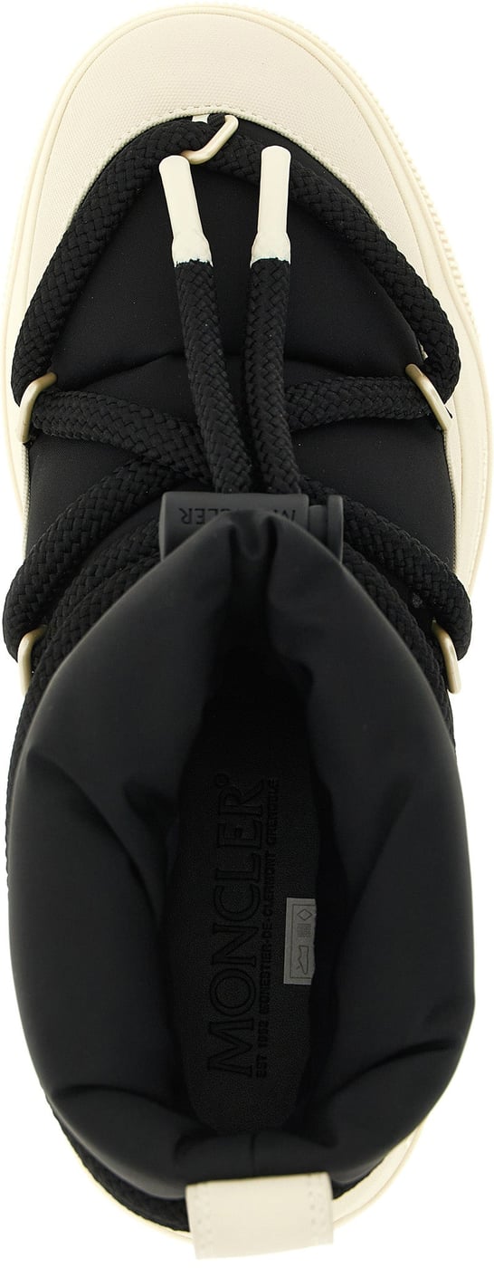 Moncler Black Polyamide Lace-Up Boots