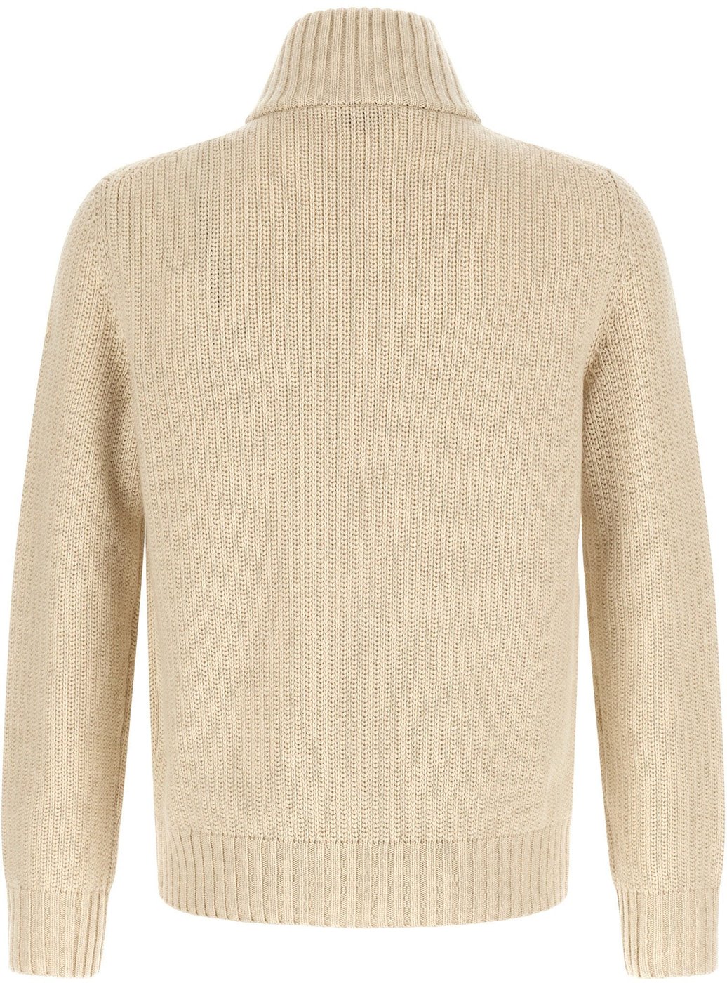 Moncler Beige Virgin Wool Cardigan
