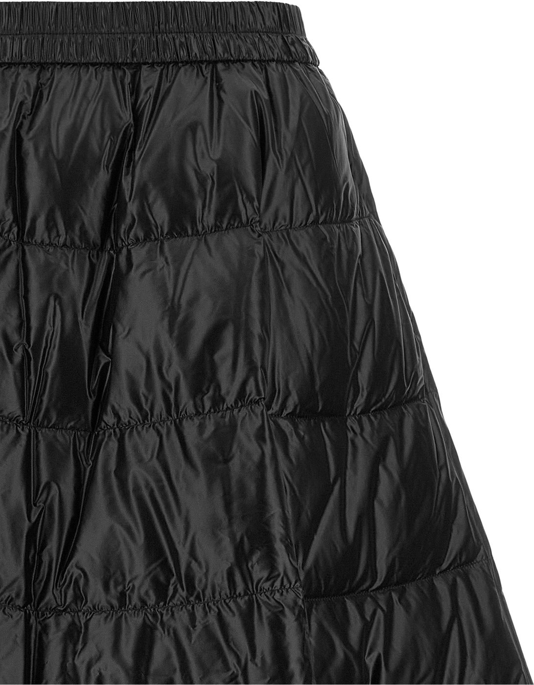 Moncler Black Polyamide Midi Skirt