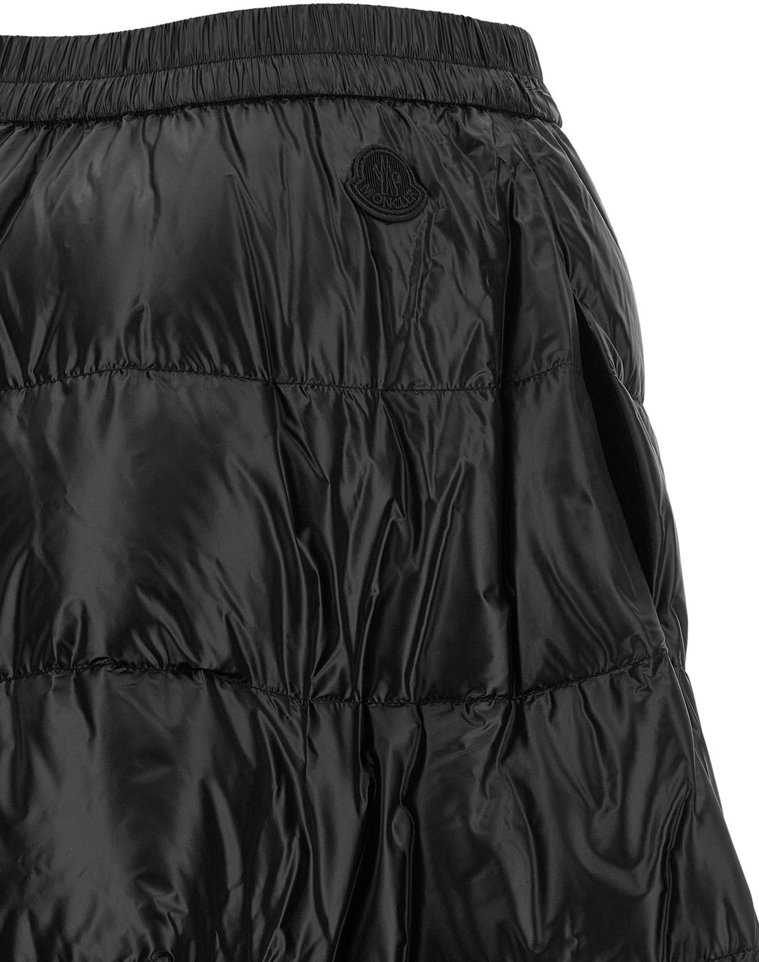Moncler Black Polyamide Midi Skirt