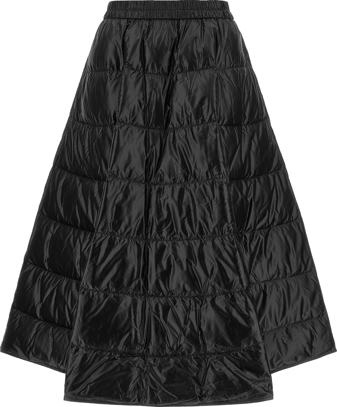 Moncler Black Polyamide Midi Skirt