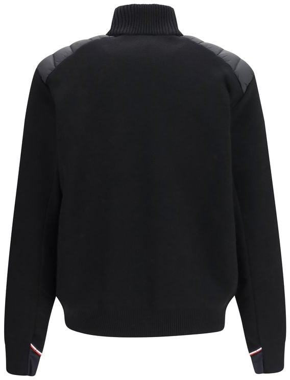 Moncler Grenoble Black Wool Oves Aries Cardigan