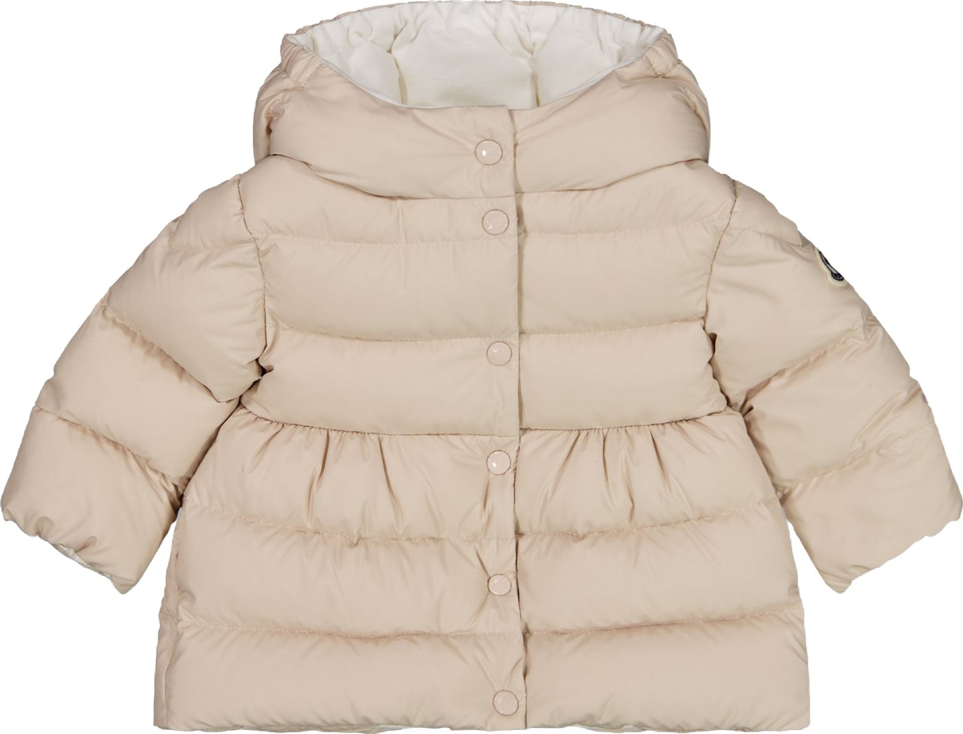 Moncler Charlotte Baby Meisjes Winterjas In Licht Beige