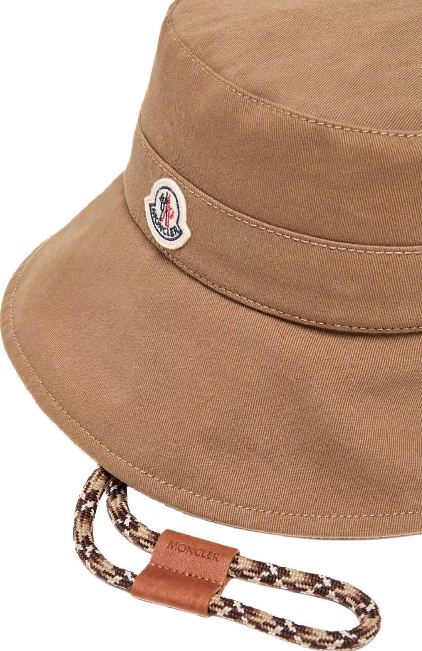 Moncler Women's Cotton Gabardine Bucket Hat Beige