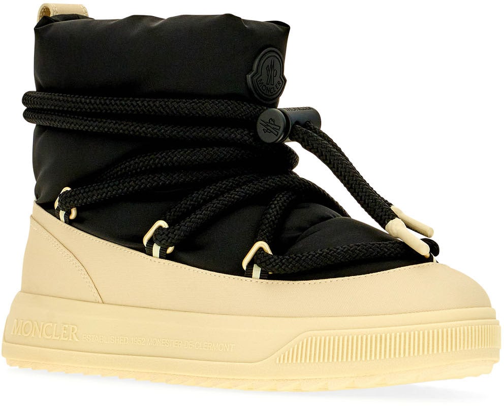 Moncler Black stretch nylon Altive Mid ankle boots
