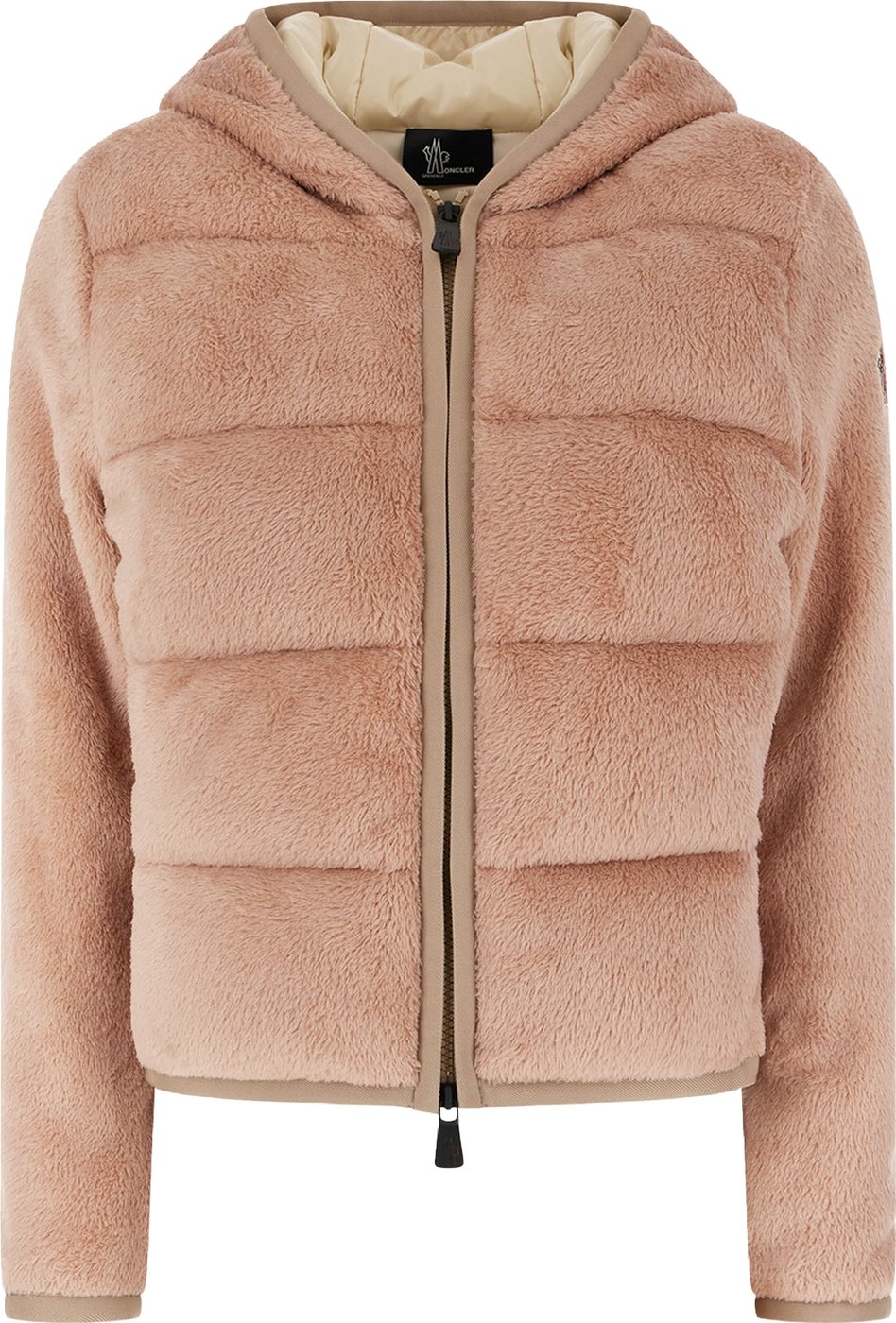 Moncler Antiqued pink stretch polyester cardigan