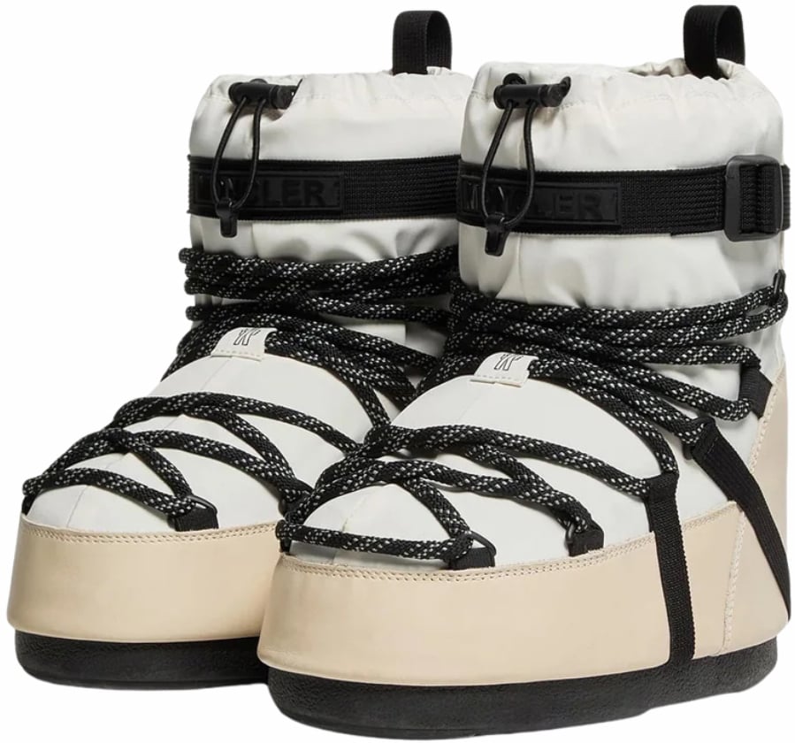 Moncler Grenoble Icon Low Padded Snow Boot White