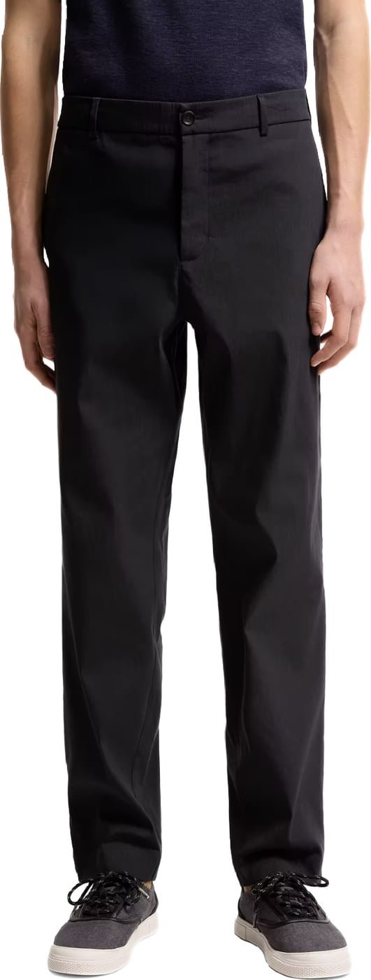 Moncler Men's Technical Linen Blend Trousers Navy