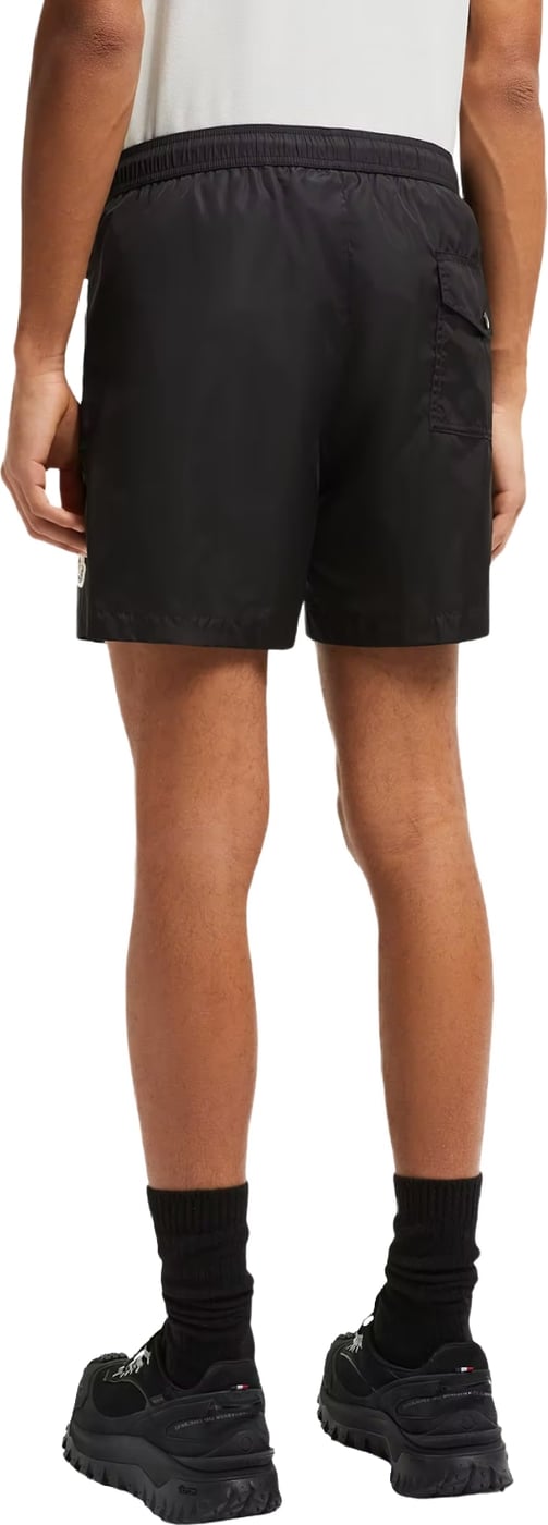 Moncler Men's Logo Patch Swim Shorts Black