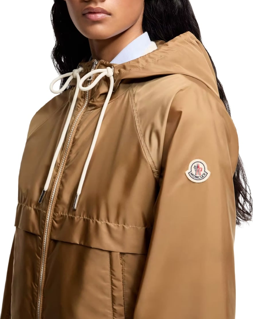 Moncler Coquelicot Women's Hooded Jacket Camel
