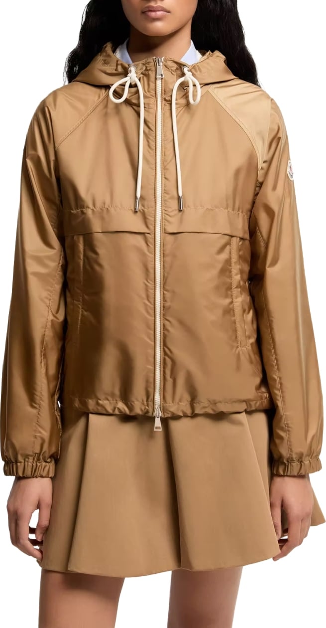 Moncler Coquelicot Women's Hooded Jacket Camel
