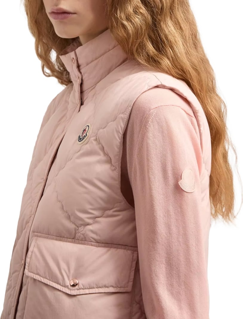 Moncler Biois Women's Down Gilet Pink