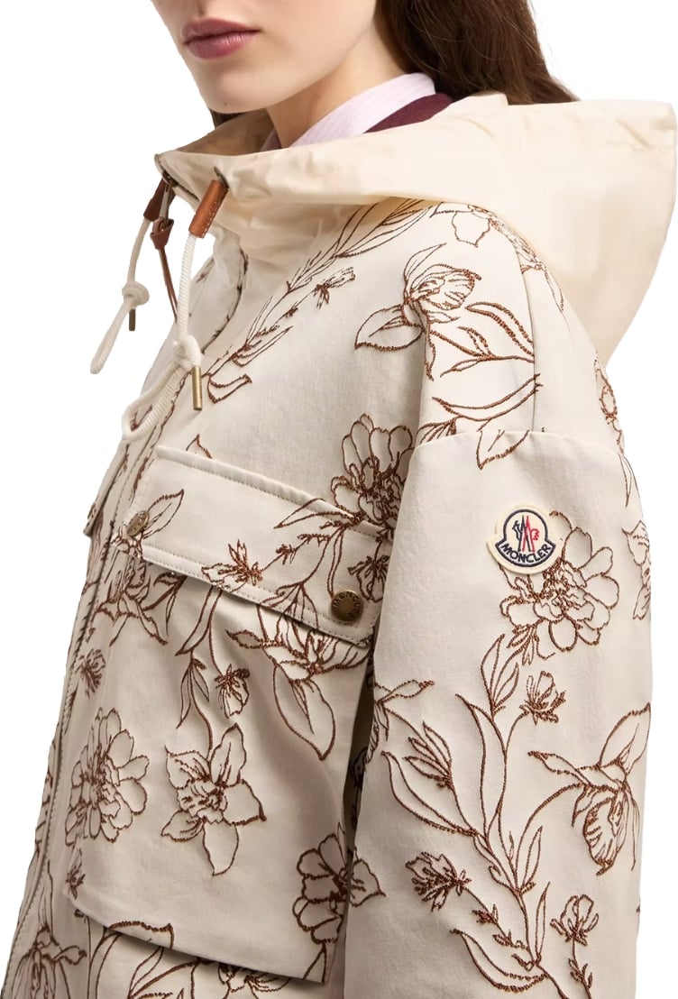 Moncler Nepeta Women's Hooded Floral Print Jacket