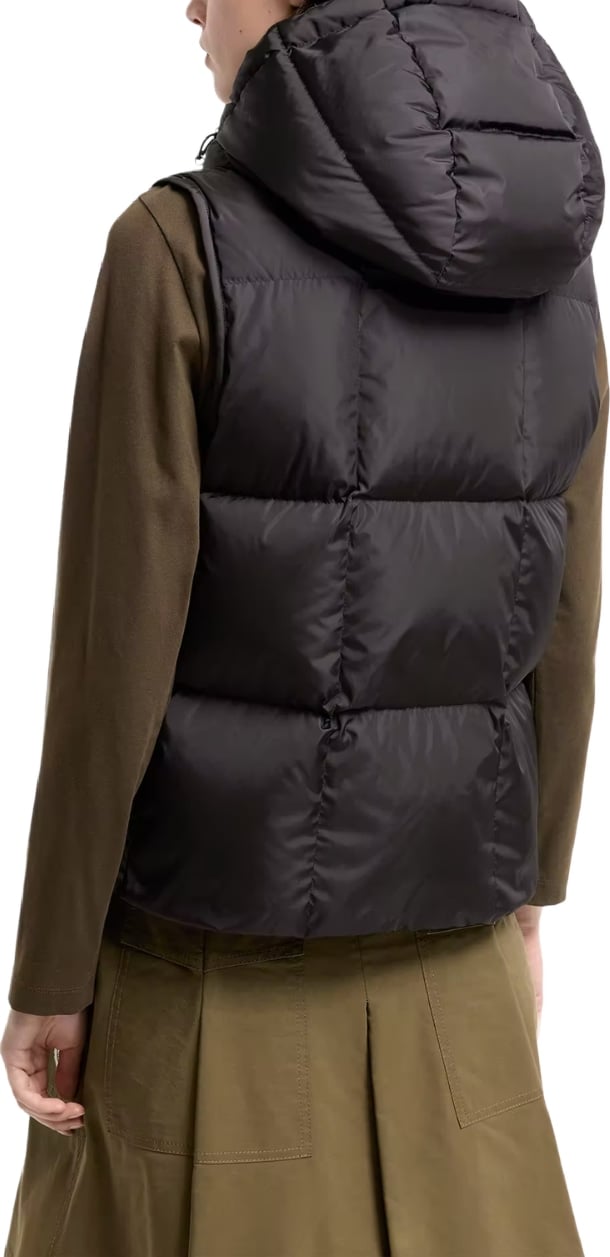 Moncler Macareux Down Padded Vest with Hood Black