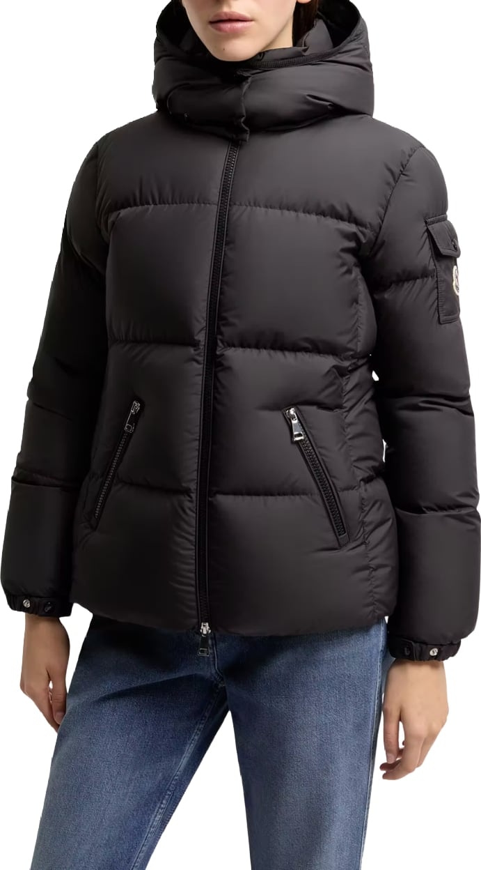 Moncler Fourmines short down jacket with hood Black