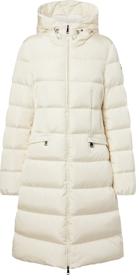 Moncler Avocette Hooded Long Down Jacket White
