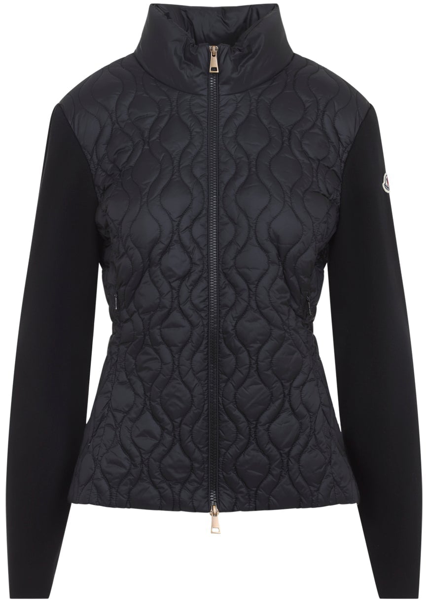 Moncler Quilted Zip-Up Cardigan
