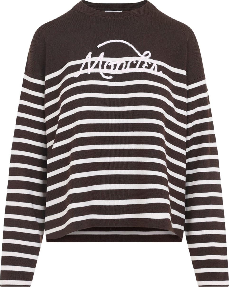 Moncler Striped Logo Knit Sweater