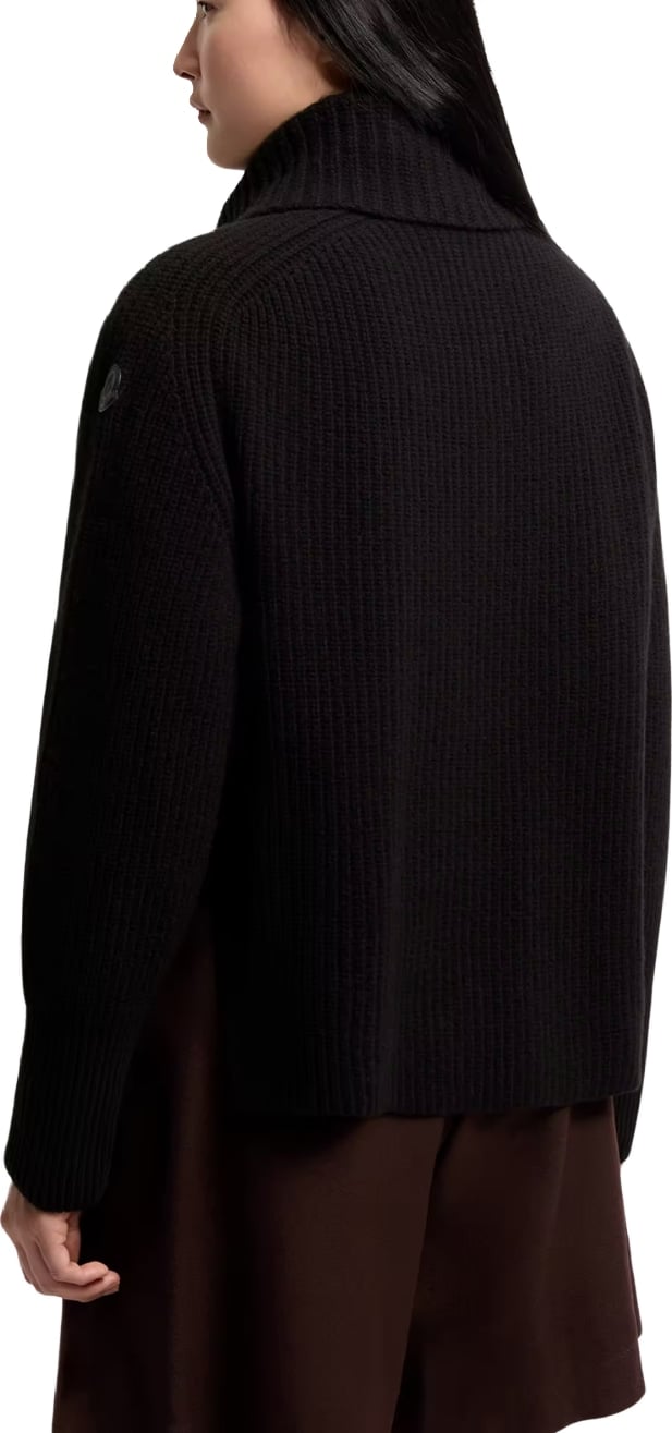 Moncler Wool & Cashmere Zip-Up Jumper Black