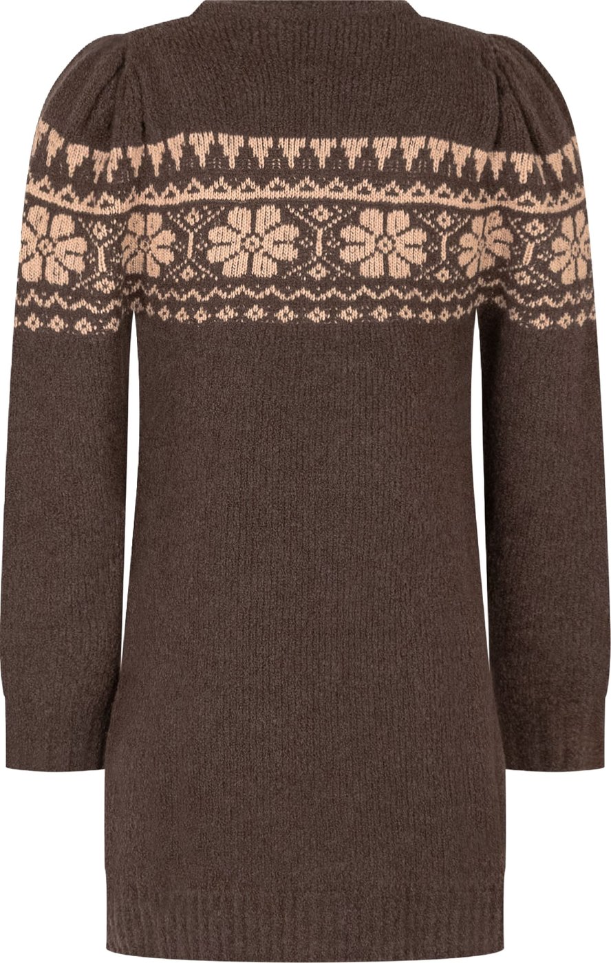 Abito in Maglia con Motivo Jacquard