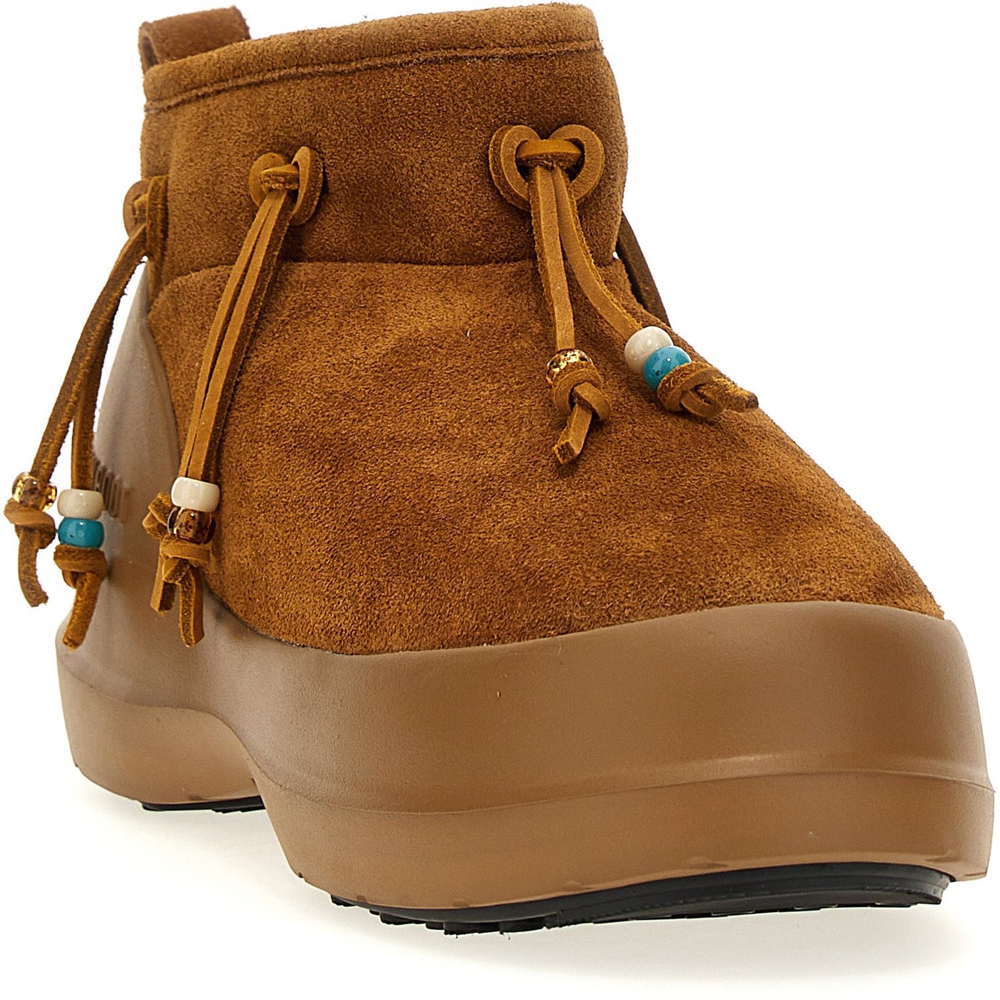 Moon Boot Brown Suede Leather Flat Boots