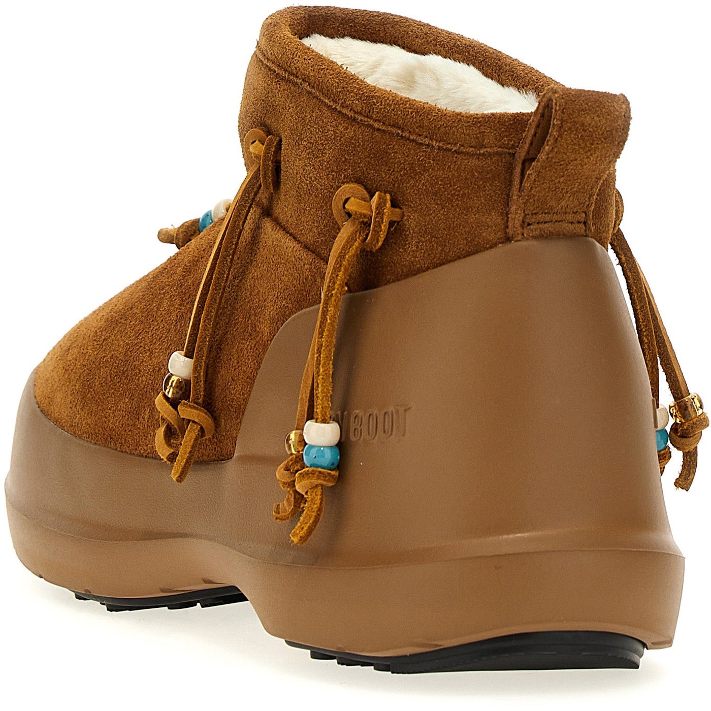Moon Boot Brown Suede Leather Flat Boots
