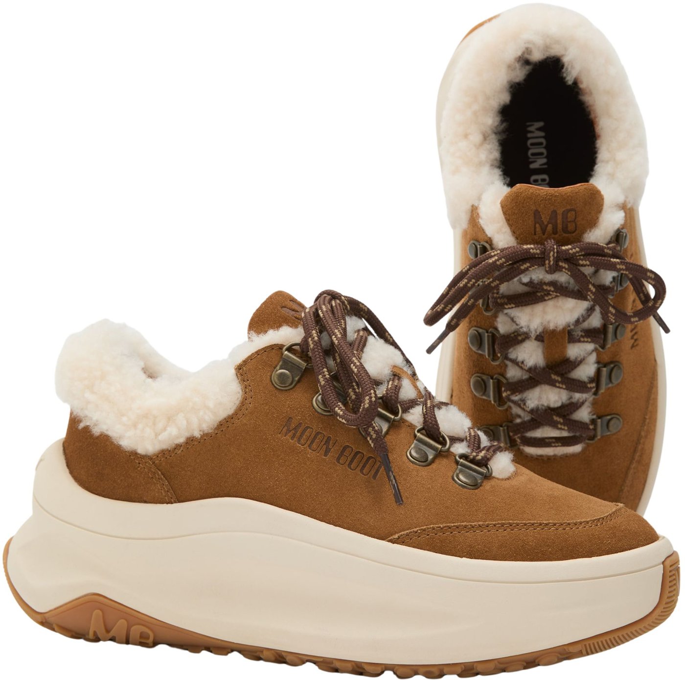 Moon Boot Mb Moon247 City Shearling Sneakers Cognac 80d2490040