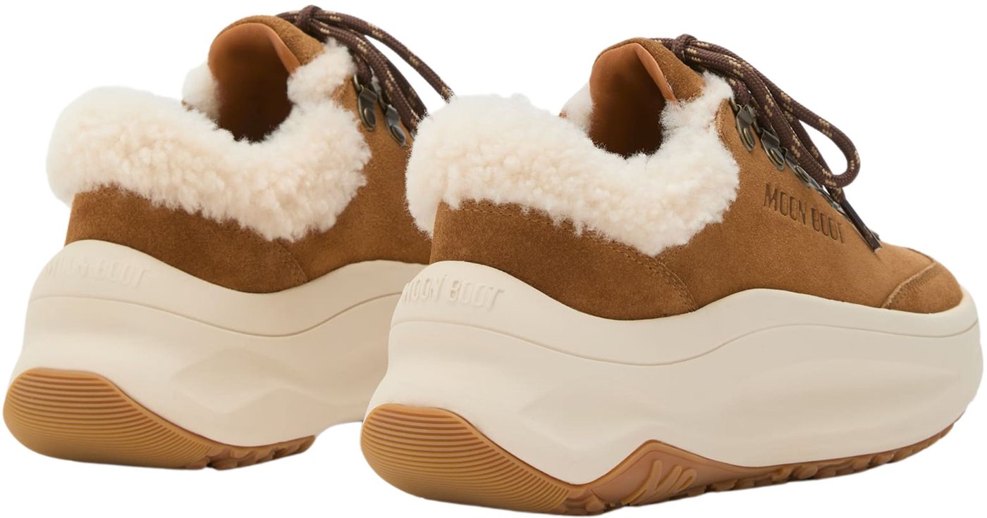 Moon Boot Mb Moon247 City Shearling Sneakers Cognac 80d2490040
