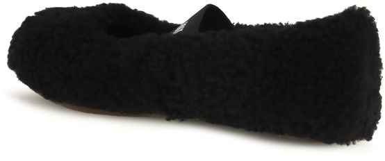 Moon Boot Black Fur Ballet Flats