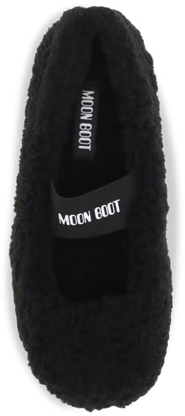 Moon Boot Black Fur Ballet Flats
