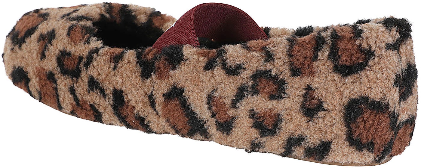 Fleece Leopard Ballerina Brown