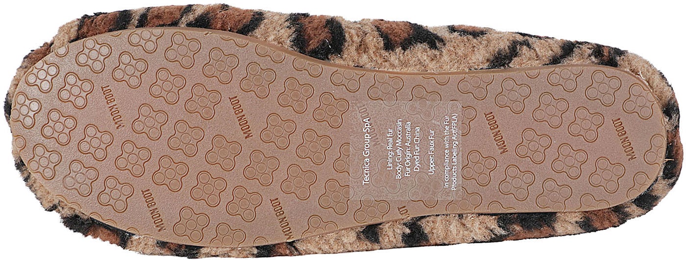 Fleece Leopard Ballerina Brown