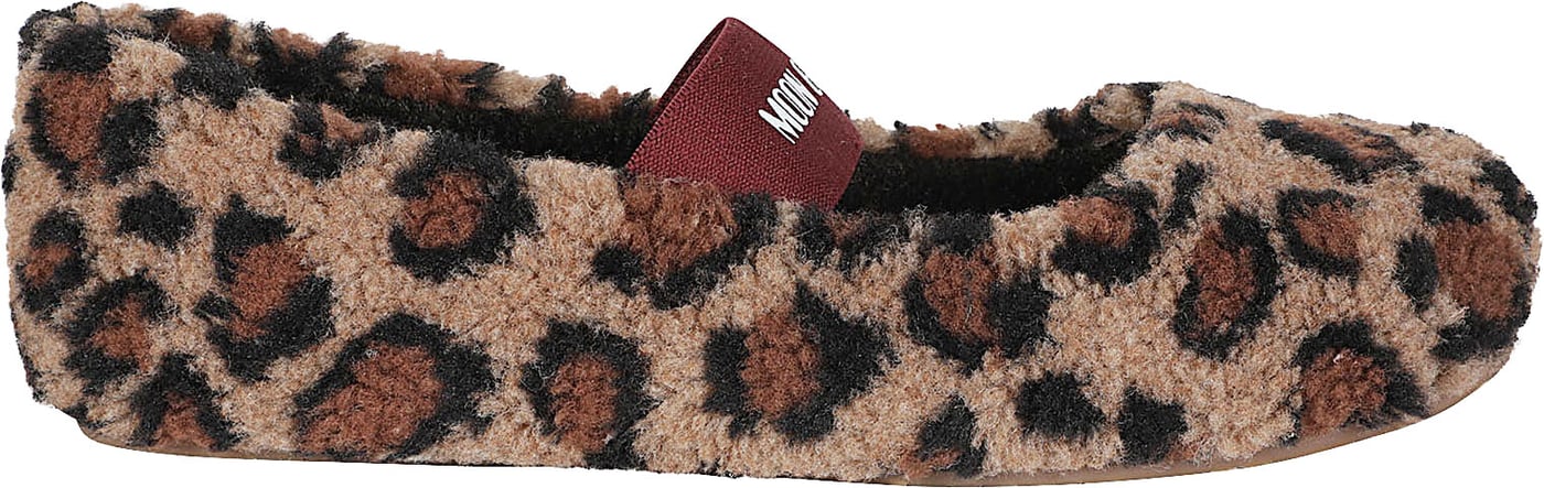 Fleece Leopard Ballerina Brown