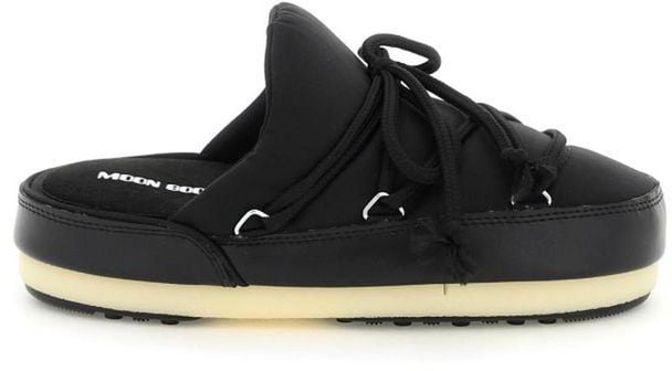 Moon Boot Black Nylon Mules