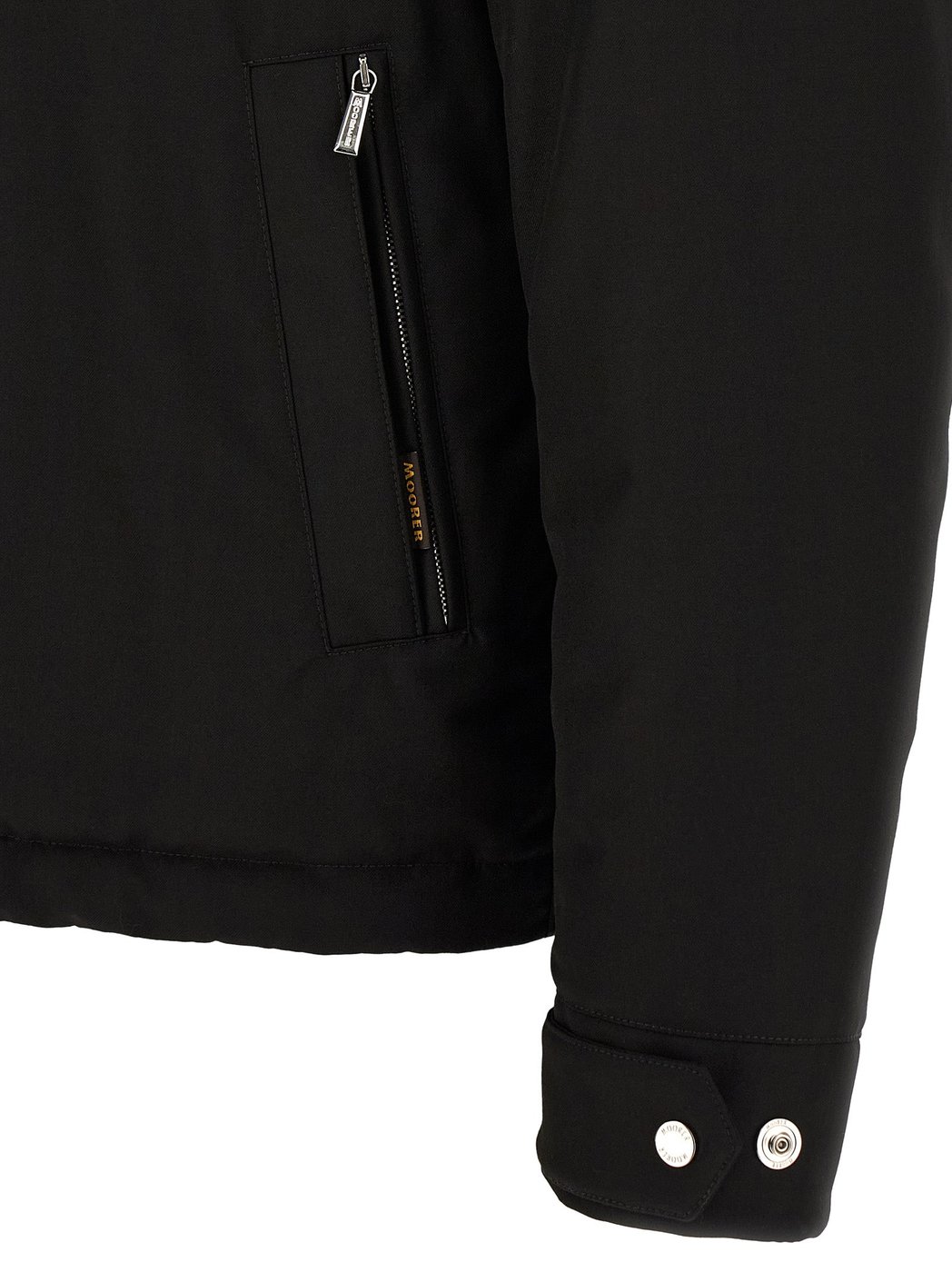 MooRER Black Wool Full-Length Jacket