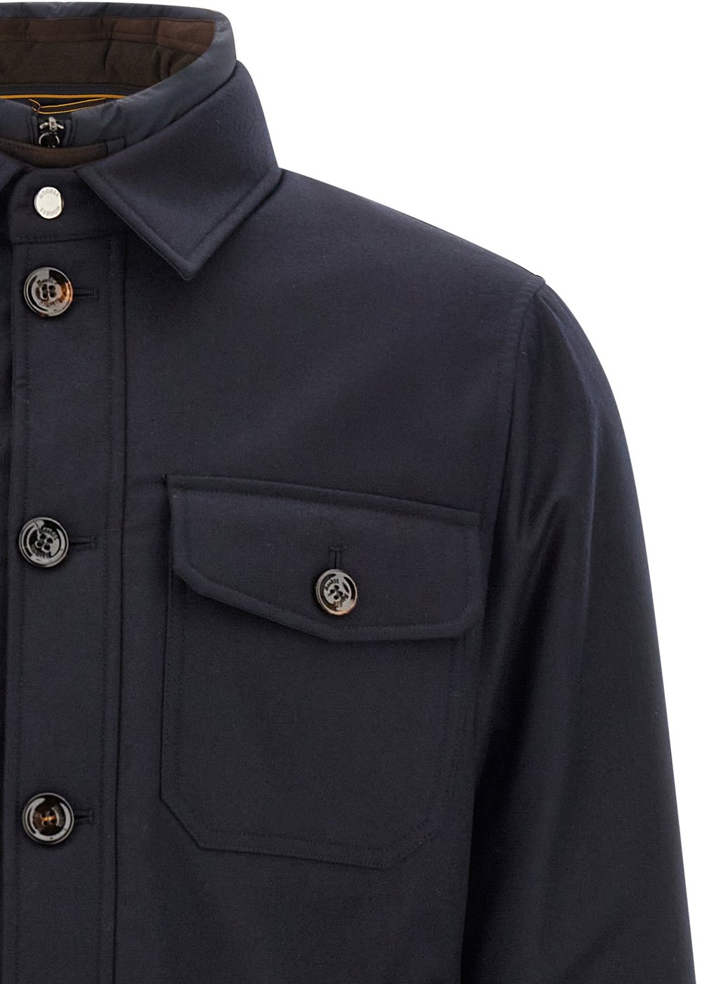 MooRER Blue Wool Full-Length Jacket