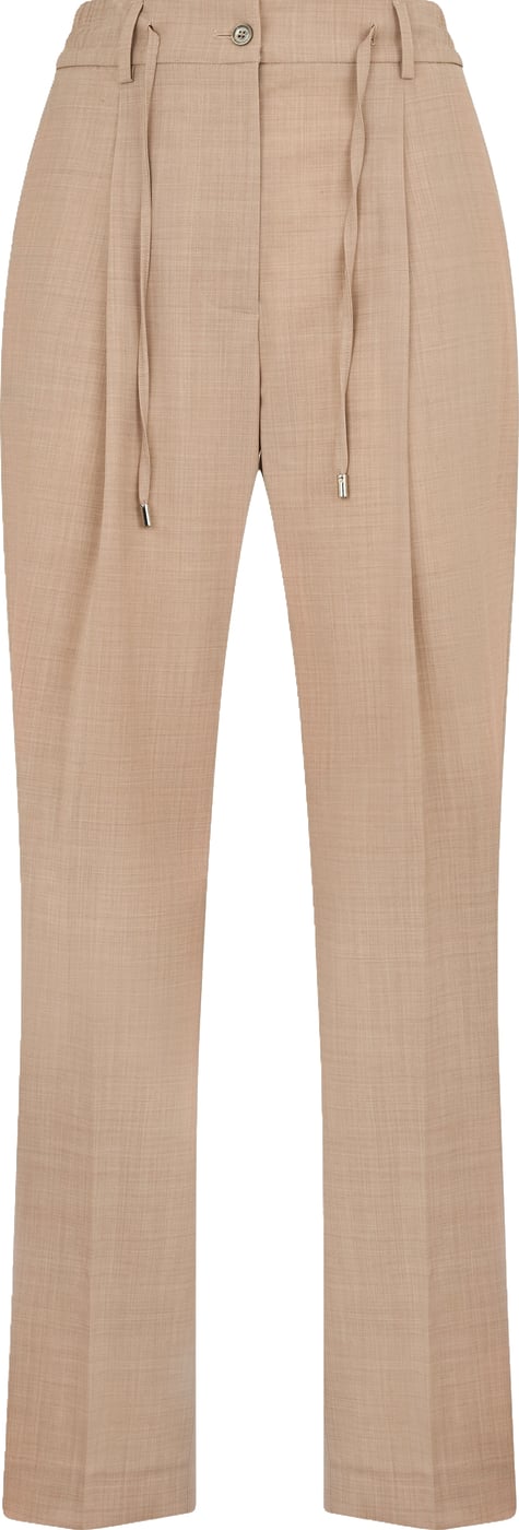 Beige high-waisted elegant and versatile pants