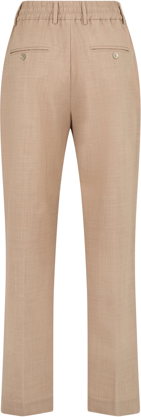 Beige high-waisted elegant and versatile pants