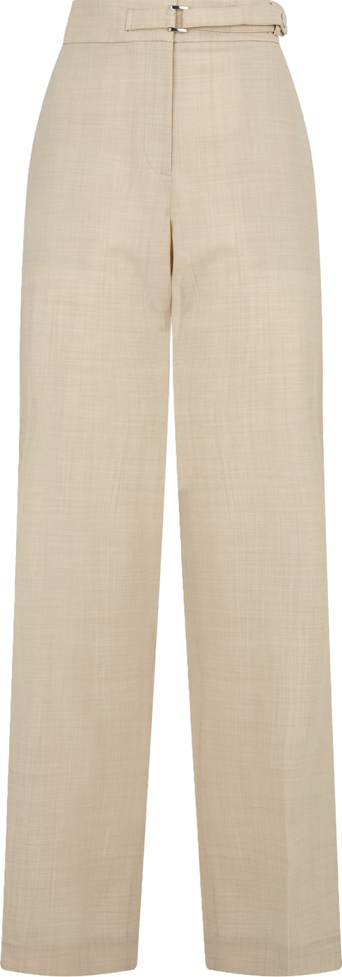 High-waisted pants with belt
