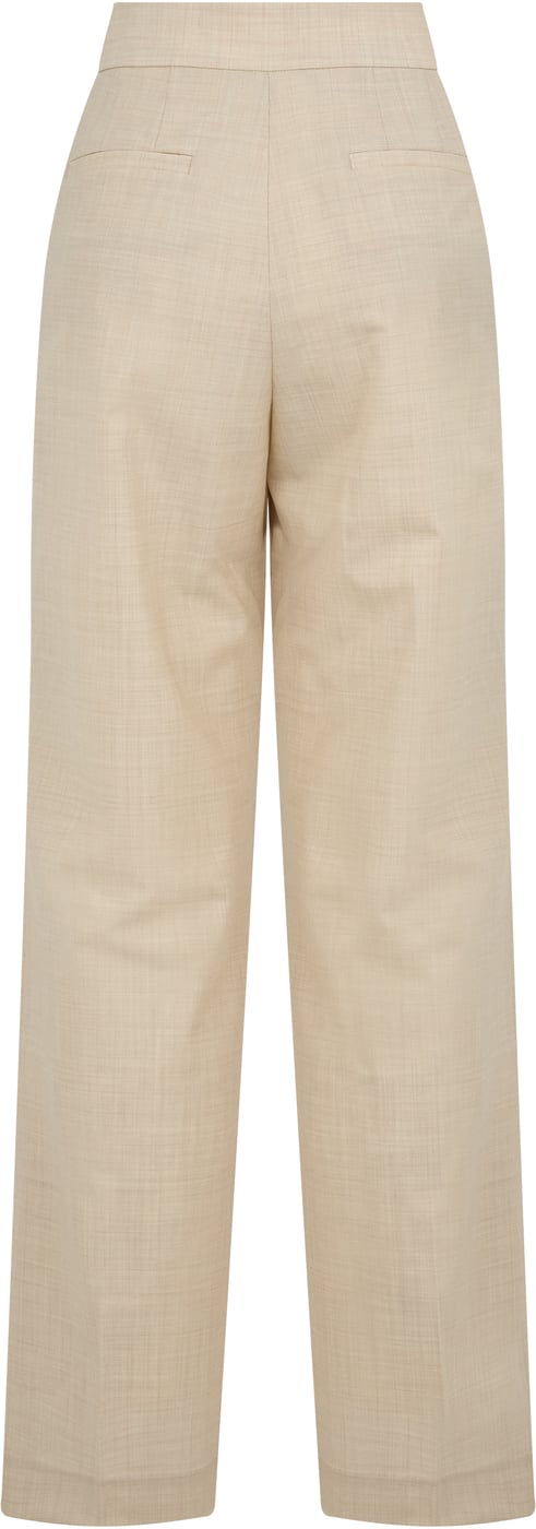 High-waisted pants with belt